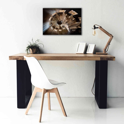 Image of 'Shadow In The Staircase' by Roman Robroek Giclee Canvas Wall Art,26 x 18