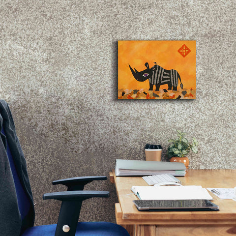 Image of 'Rhino with Summer Sky by Casey Craig Giclee Canvas Wall Art,16 x 12