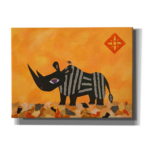 Image of 'Rhino with Summer Sky by Casey Craig Giclee Canvas Wall Art