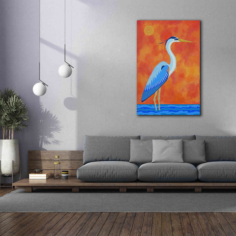 Image of 'Blue Heron by Casey Craig Giclee Canvas Wall Art,40 x 60
