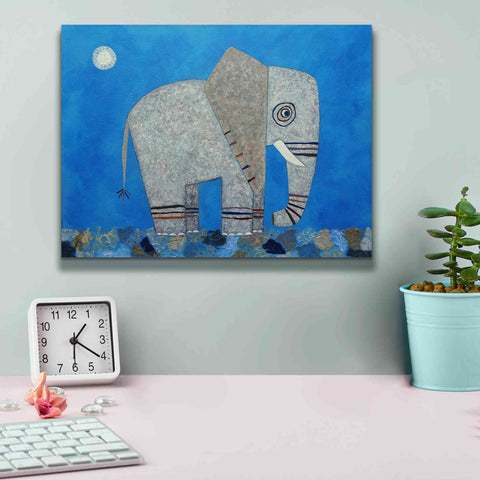 Image of 'Everything Else Is Irrelephant by Casey Craig Giclee Canvas Wall Art,16 x 12