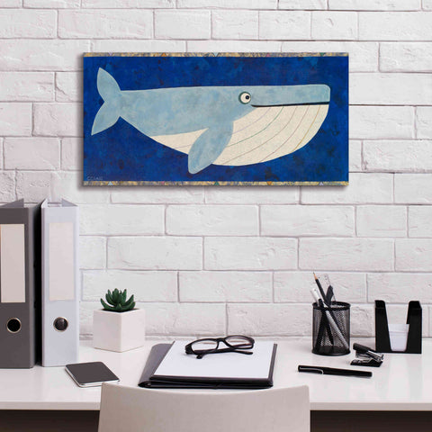 Image of 'Wendell the Whale by Casey Craig Giclee Canvas Wall Art,24 x 12