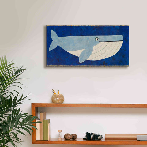 Image of 'Wendell the Whale by Casey Craig Giclee Canvas Wall Art,24 x 12