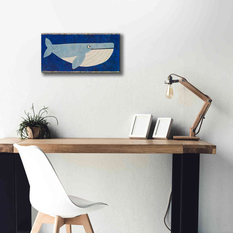 Image of 'Wendell the Whale by Casey Craig Giclee Canvas Wall Art,24 x 12