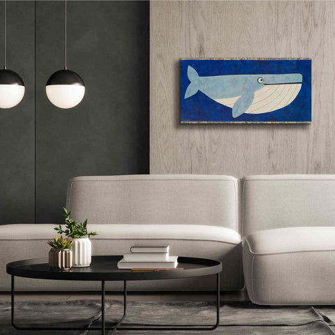 Image of 'Wendell the Whale by Casey Craig Giclee Canvas Wall Art,40 x 20