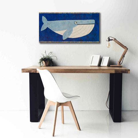 Image of 'Wendell the Whale by Casey Craig Giclee Canvas Wall Art,40 x 20