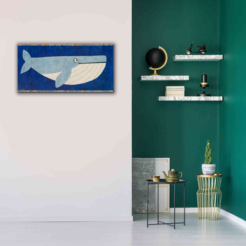Image of 'Wendell the Whale by Casey Craig Giclee Canvas Wall Art,40 x 20