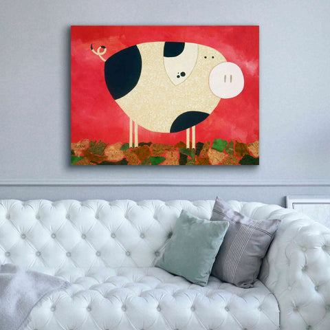 Image of 'Pig Newton by Casey Craig Giclee Canvas Wall Art,54 x 40