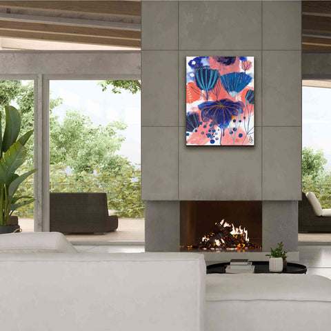 Image of 'Blumen Blues by Corina Capri Giclee Canvas Wall Art,26 x 34