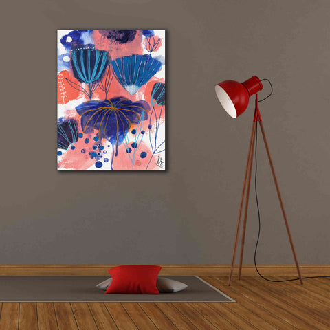 Image of 'Blumen Blues by Corina Capri Giclee Canvas Wall Art,26 x 34