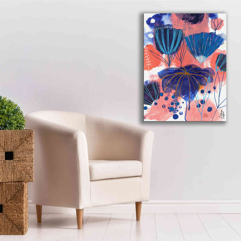 Image of 'Blumen Blues by Corina Capri Giclee Canvas Wall Art,26 x 34