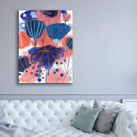 Image of 'Blumen Blues by Corina Capri Giclee Canvas Wall Art,40 x 54
