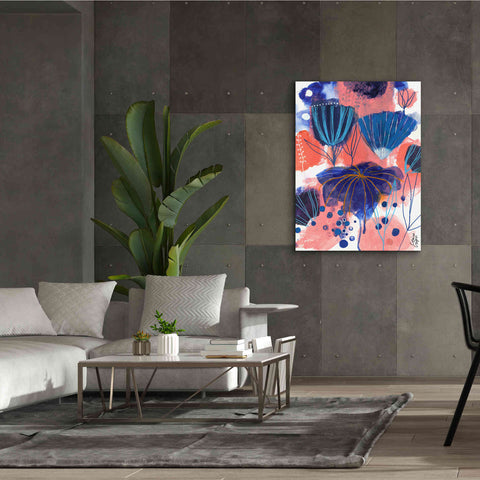 Image of 'Blumen Blues by Corina Capri Giclee Canvas Wall Art,40 x 54