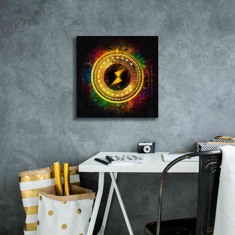 Image of Epic Graffiti'Thorchain Better Than Gold' by Epic Portfolio Giclee Canvas Wall Art,18 x 18