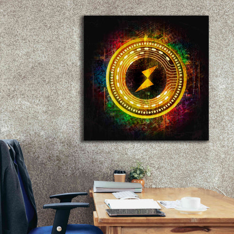 Image of Epic Graffiti'Thorchain Better Than Gold' by Epic Portfolio Giclee Canvas Wall Art,37 x 37