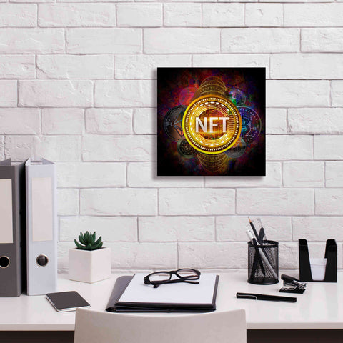 Image of Epic Graffiti'Crypto Pyramid Nft' by Epic Portfolio Giclee Canvas Wall Art,12 x 12