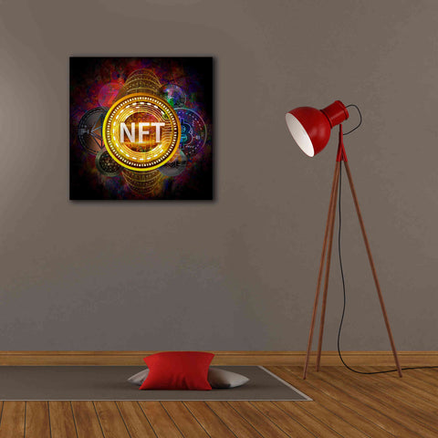 Image of Epic Graffiti'Crypto Pyramid Nft' by Epic Portfolio Giclee Canvas Wall Art,26 x 26