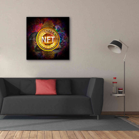 Image of Epic Graffiti'Crypto Pyramid Nft' by Epic Portfolio Giclee Canvas Wall Art,37 x 37