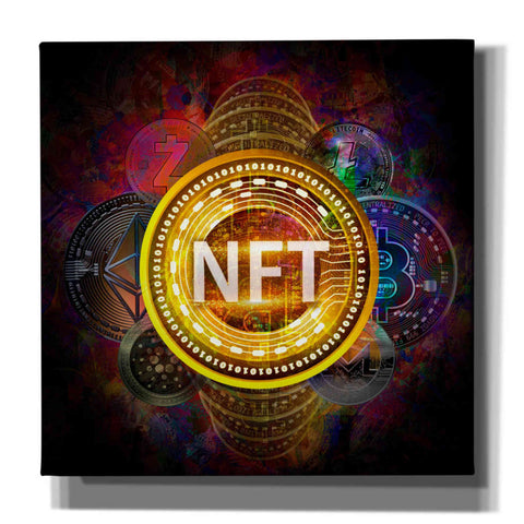 Image of Epic Graffiti'Crypto Pyramid Nft' by Epic Portfolio Giclee Canvas Wall Art