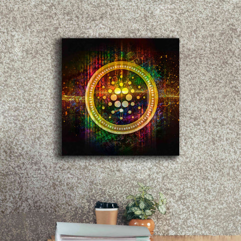 Image of Epic Graffiti'Cardano Better Than Gold' by Epic Portfolio Giclee Canvas Wall Art,18 x 18
