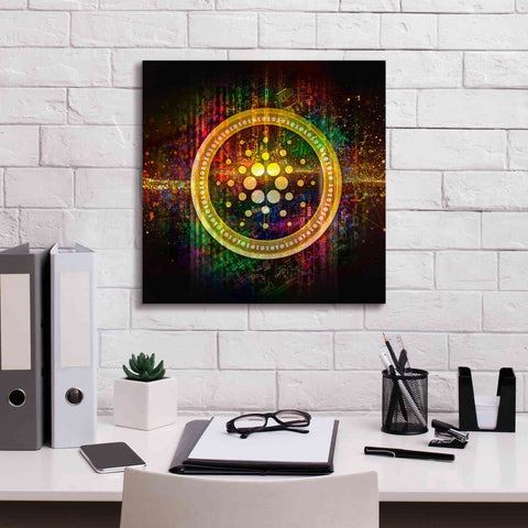 Image of Epic Graffiti'Cardano Better Than Gold' by Epic Portfolio Giclee Canvas Wall Art,18 x 18