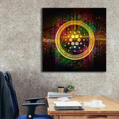 Image of Epic Graffiti'Cardano Better Than Gold' by Epic Portfolio Giclee Canvas Wall Art,37 x 37