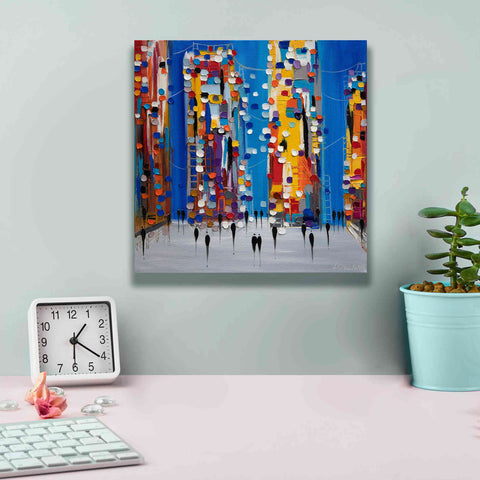 Image of 'City Sunrise' by Ekaterina Ermilkina Giclee Canvas Wall Art,12 x 12
