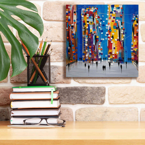 Image of 'City Sunrise' by Ekaterina Ermilkina Giclee Canvas Wall Art,12 x 12