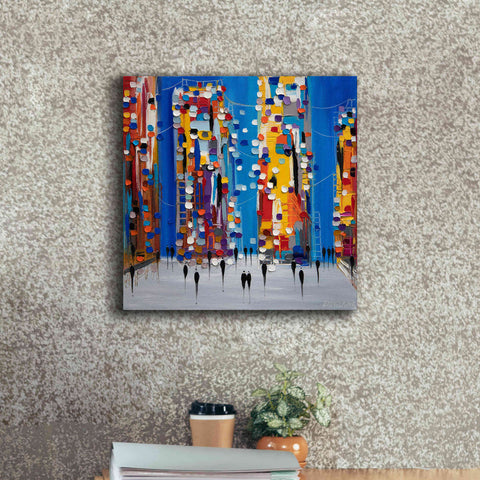 Image of 'City Sunrise' by Ekaterina Ermilkina Giclee Canvas Wall Art,18 x 18
