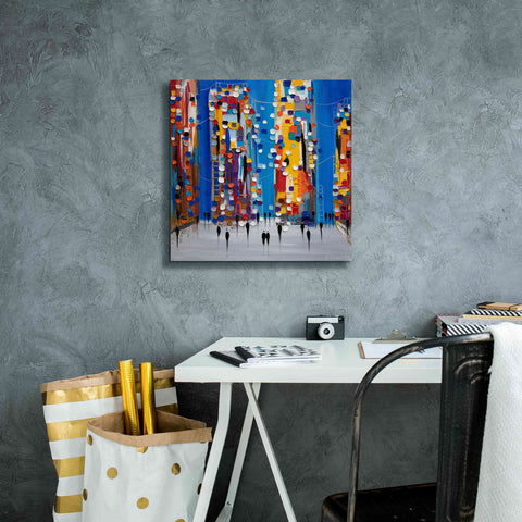 Image of 'City Sunrise' by Ekaterina Ermilkina Giclee Canvas Wall Art,18 x 18