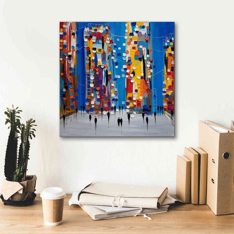 Image of 'City Sunrise' by Ekaterina Ermilkina Giclee Canvas Wall Art,18 x 18