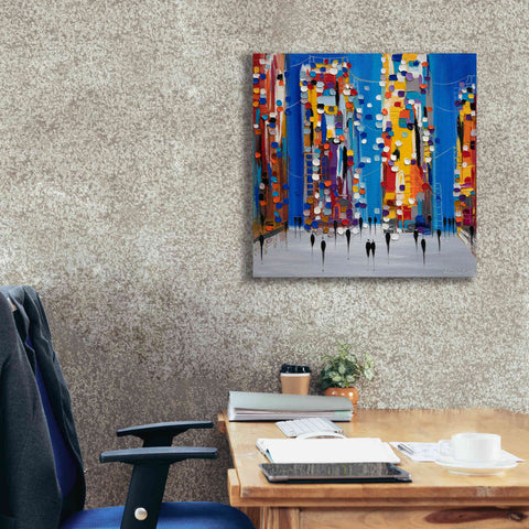 Image of 'City Sunrise' by Ekaterina Ermilkina Giclee Canvas Wall Art,26 x 26