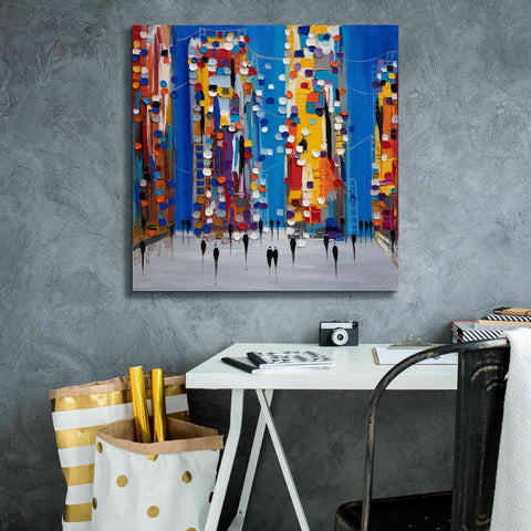 Image of 'City Sunrise' by Ekaterina Ermilkina Giclee Canvas Wall Art,26 x 26