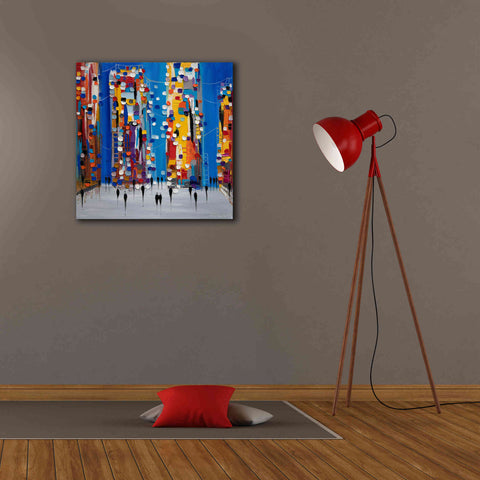 Image of 'City Sunrise' by Ekaterina Ermilkina Giclee Canvas Wall Art,26 x 26