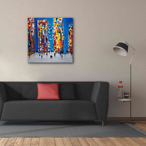 Image of 'City Sunrise' by Ekaterina Ermilkina Giclee Canvas Wall Art,37 x 37