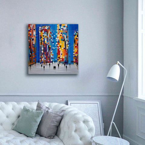 Image of 'City Sunrise' by Ekaterina Ermilkina Giclee Canvas Wall Art,37 x 37