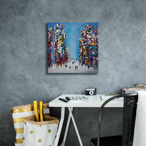Image of 'Cityscape' by Ekaterina Ermilkina Giclee Canvas Wall Art,18 x 18