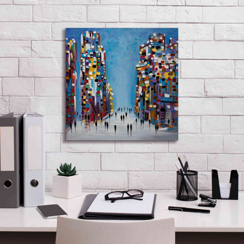 Image of 'Cityscape' by Ekaterina Ermilkina Giclee Canvas Wall Art,18 x 18