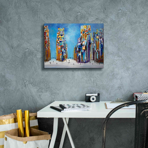 Image of 'Nyc Streets' by Ekaterina Ermilkina Giclee Canvas Wall Art,16 x 12