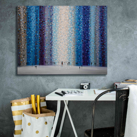 Image of 'Rainy City For' by Ekaterina Ermilkina Giclee Canvas Wall Art,34 x 26