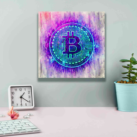 Image of 'Bitcoin Melt' by Cameron Gray Giclee Canvas Wall Art,12 x 12