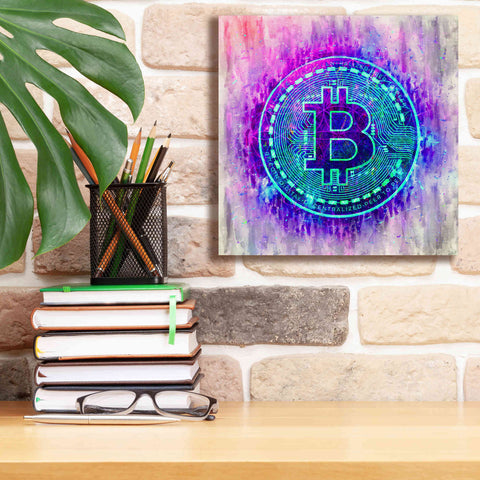 Image of 'Bitcoin Melt' by Cameron Gray Giclee Canvas Wall Art,12 x 12