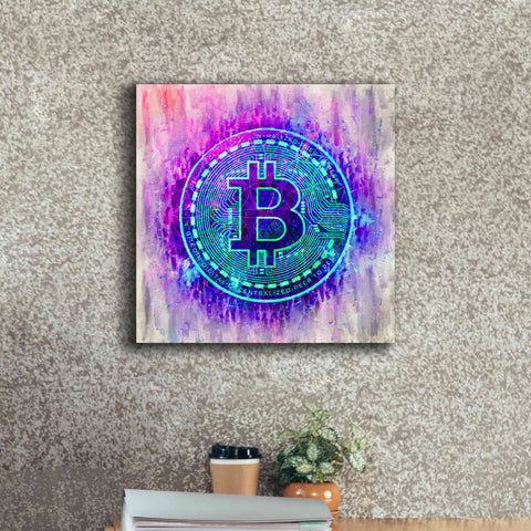 Image of 'Bitcoin Melt' by Cameron Gray Giclee Canvas Wall Art,18 x 18