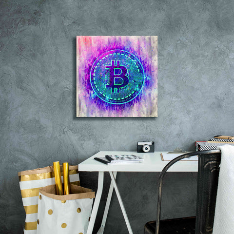 Image of 'Bitcoin Melt' by Cameron Gray Giclee Canvas Wall Art,18 x 18