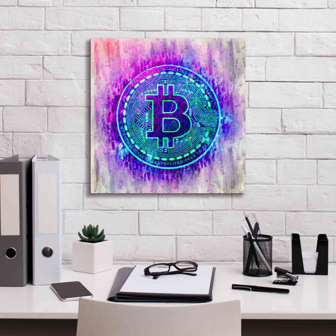 Image of 'Bitcoin Melt' by Cameron Gray Giclee Canvas Wall Art,18 x 18