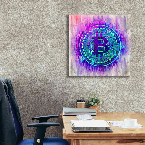 Image of 'Bitcoin Melt' by Cameron Gray Giclee Canvas Wall Art,26 x 26