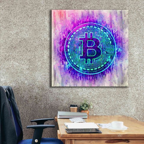 Image of 'Bitcoin Melt' by Cameron Gray Giclee Canvas Wall Art,37 x 37