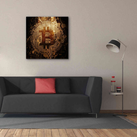 Image of 'Bitcoin Zinc' by Cameron Gray Giclee Canvas Wall Art,37 x 37