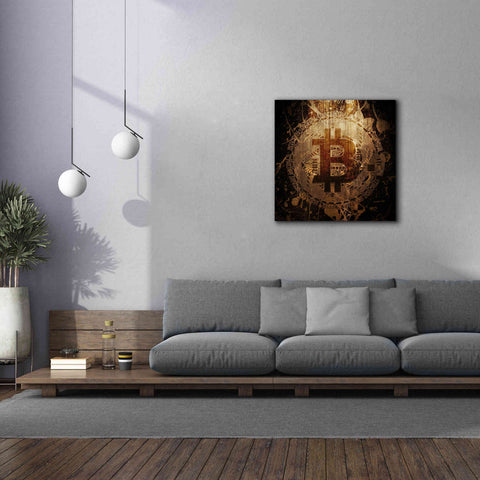 Image of 'Bitcoin Zinc' by Cameron Gray Giclee Canvas Wall Art,37 x 37