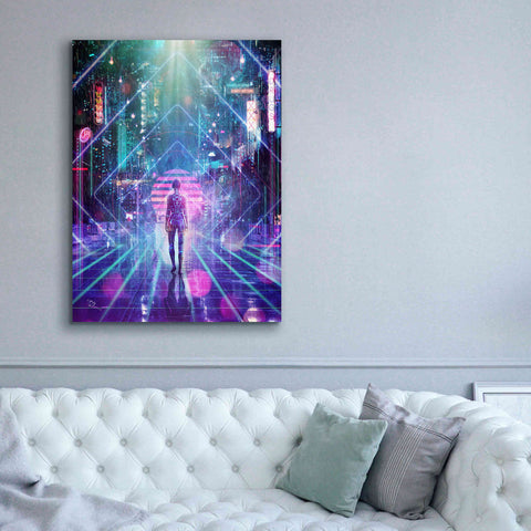 Image of 'Neon Zone' by Cameron Gray Giclee Canvas Wall Art,40 x 54